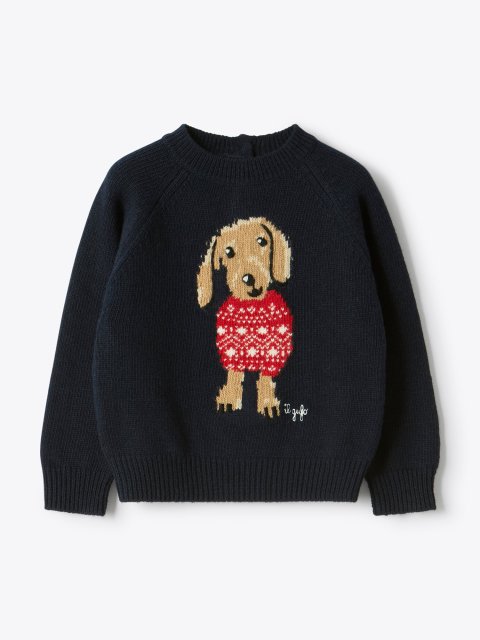 Темно-синій светр IL GUFO з вовни: фото - Invogue