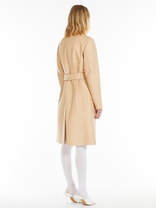 Кремовый тренч Sportmax кожаный: фото 2 - Invogue