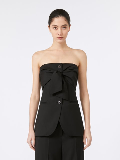 Чорний топ MAX MARA з вовни: фото 2 - Invogue