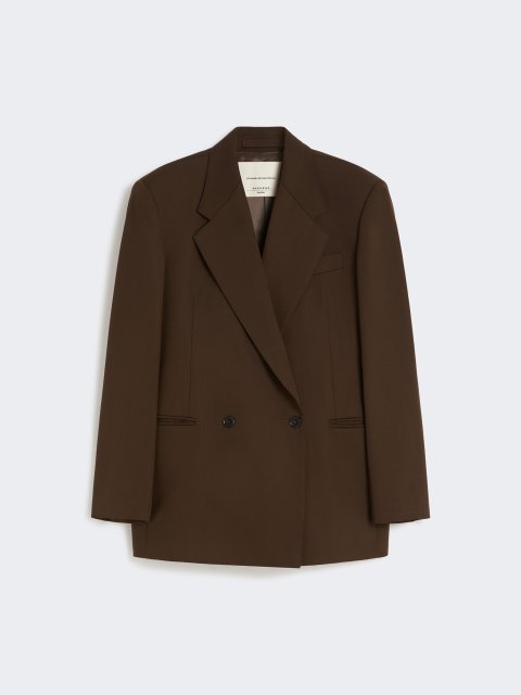 Коричневий жакет WEEKEND MAX MARA з вовни: фото - Invogue
