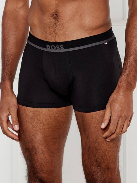 Черные боксеры BOSS из эластичного хлопка: фото 1 - Invogue