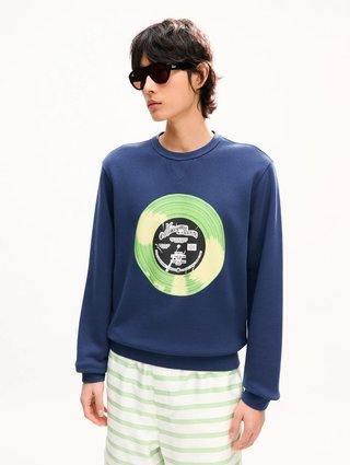 Сине-чёрный свитшот Kenzo из хлопка: фото 2 - Invogue