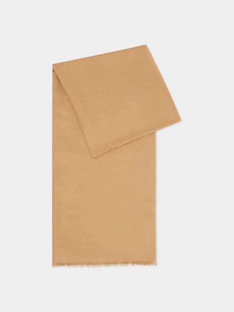 Бежевый шарф BOSS с жаккардовым узором: фото - Invogue