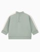 Зелёно-кремовая кофта Emporio Armani из хлопка и полиэстера: фото 1 - Invogue