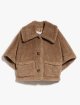 Сіре пончо MAX MARA з альпаки, кашеміру та шовку: фото - Invogue
