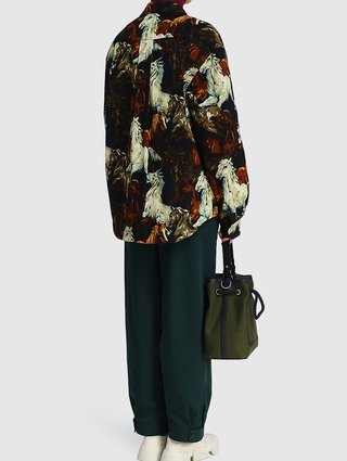 Зелёные брюки KENZO: фото 2 - Invogue