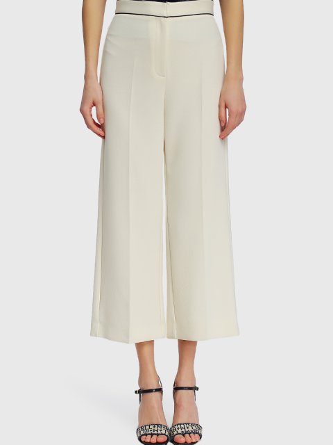 Кремовые брюки MARELLA: фото 3 - Invogue