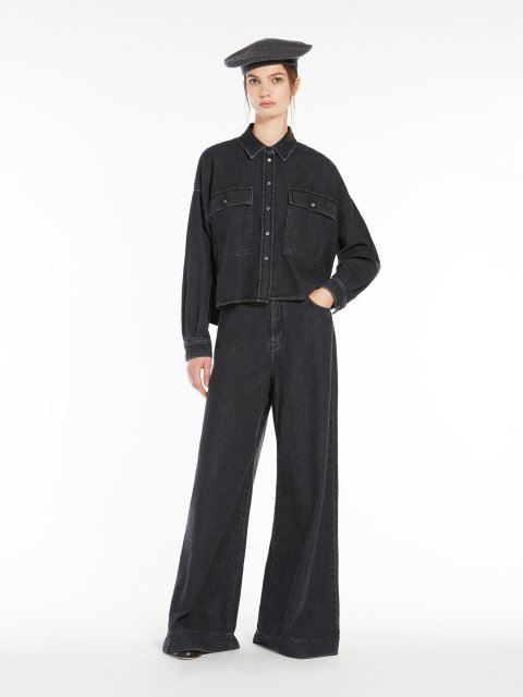 Чорна сорочка WEEKEND MAX MARA з деніму: фото 1 - Invogue