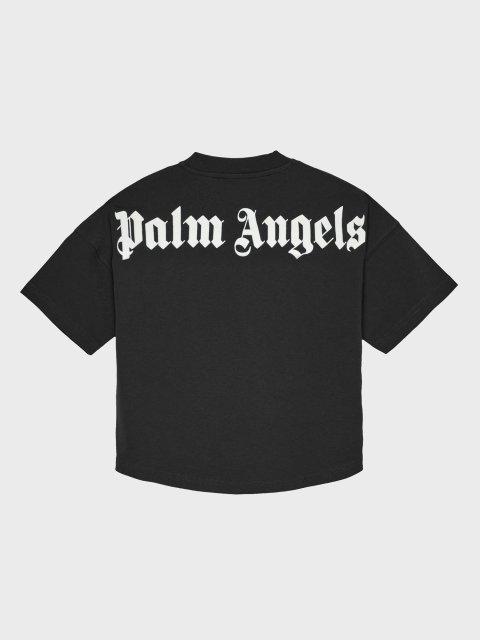 Чорна футболка з логотипом Palm Angels з бавовни: фото 1 - Invogue