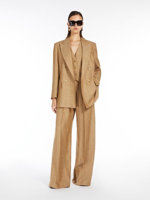 Світло-коричневий жакет Max Mara з льону: фото 1 - Invogue