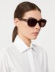 Коричневі сонцезахисні окуляри MAX MARA овальної форми: фото 1 - Invogue