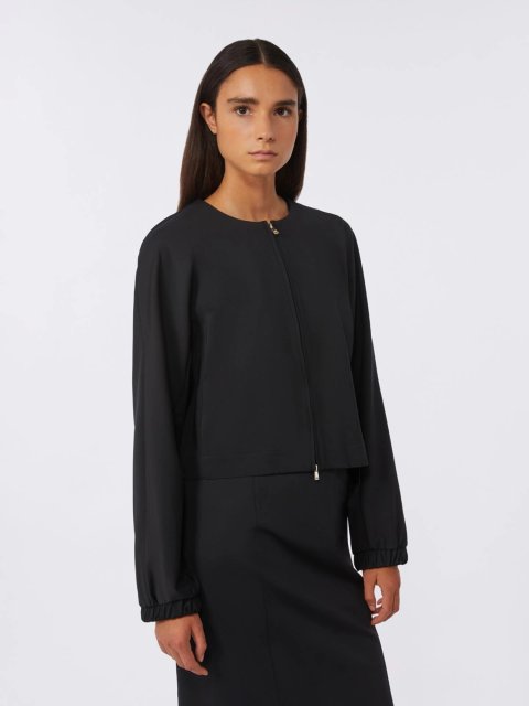 Чорний жакет Max Mara з суміші віскози: фото 2 - Invogue