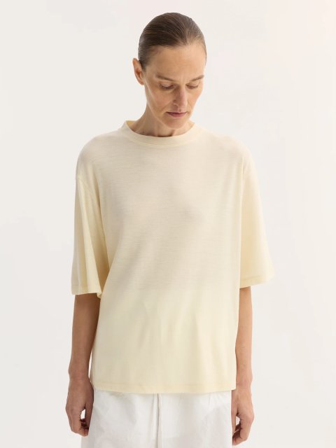 Белая футболка Róhe из мериносовой шерсти: фото 2 - Invogue