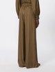 Брюки кольору хакі Max Mara з шовку з принтом: фото 3 - Invogue