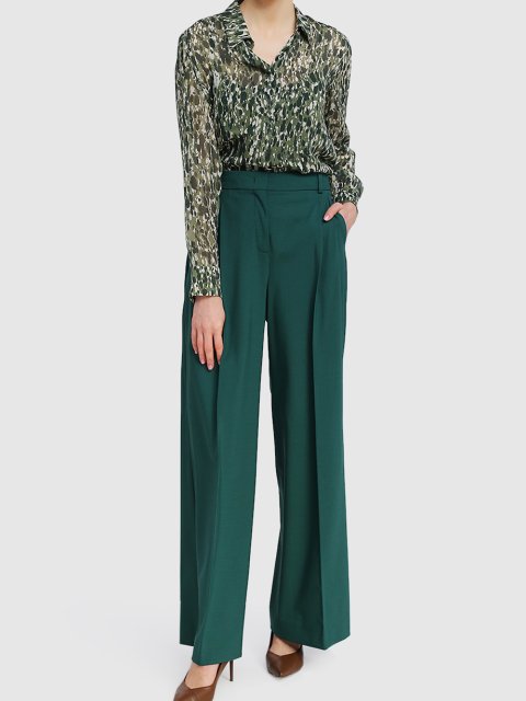 Зелёная рубашка MAX MARA: фото 1 - Invogue