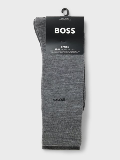 Cірі шкарпетки 2 пари BOSS з вовни та бавовни: фото 1 - Invogue
