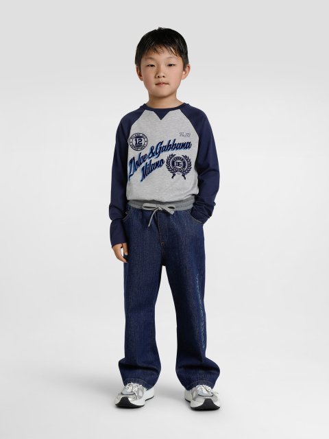 Разноцветный джемпер DOLCE&GABBANA KIDS из хлопка: фото 1 - Invogue