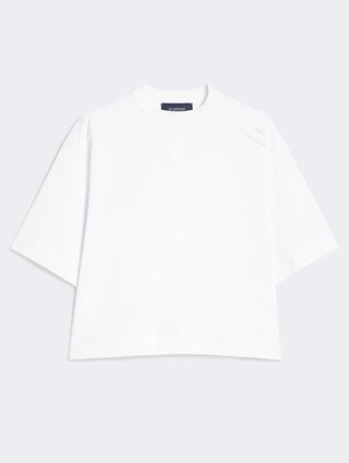 Белая футболка Sportmax из хлопка: фото - Invogue