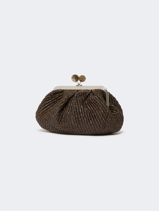 Темно-коричневая сумка Pasticcino Weekend MaxMara из рафии: фото 1 - Invogue