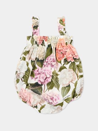 Цветочный принт комбинезон Dolce&Gabbana из хлопка: фото 1 - Invogue