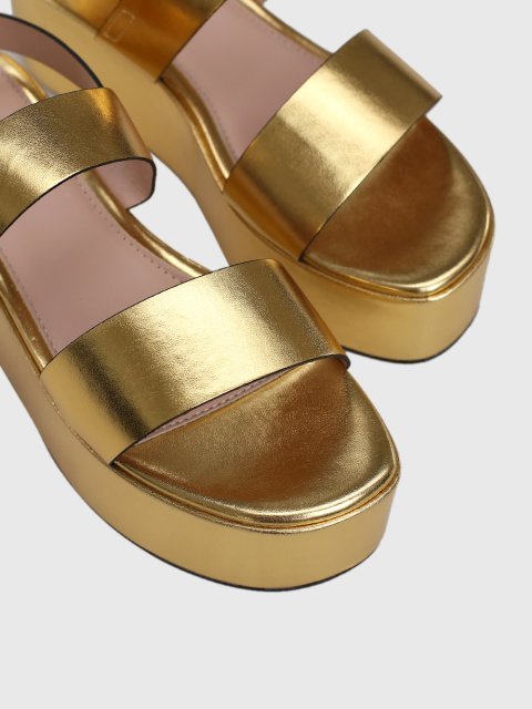 Жёлтые босоножки MARINA RINALDI: фото 3 - Invogue