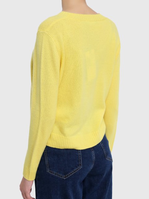 Жёлтый свитер WEEKEND MAX MARA: фото 3 - Invogue