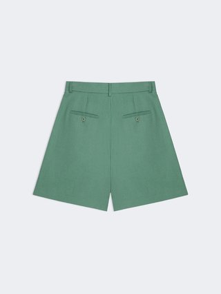 Зелёные шорты Weekend Max Mara из льна: фото 1 - Invogue