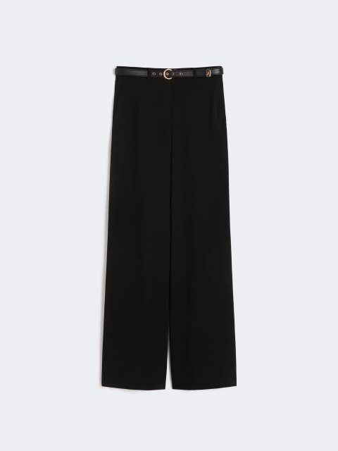 Черные брюки MAX MARA широкого кроя: фото - Invogue