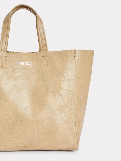 Темно-бежевая сумка KENZO из кожи: фото 4 - Invogue