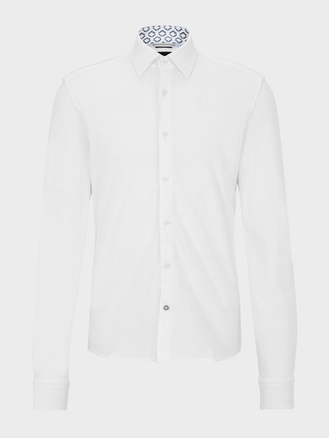 Белая рубашка BOSS: фото - Invogue