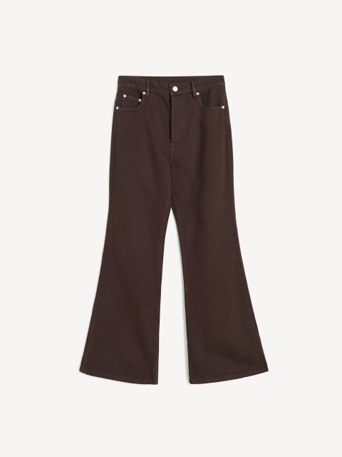 Шоколадні джинси BY MALENE BIRGER з бавовняного деніму: фото - Invogue