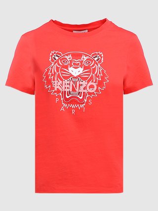 Оранжевая футболка KENZO: фото - Invogue
