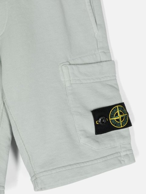 Серые шорты STONE ISLAND из хлопка: фото 2 - Invogue