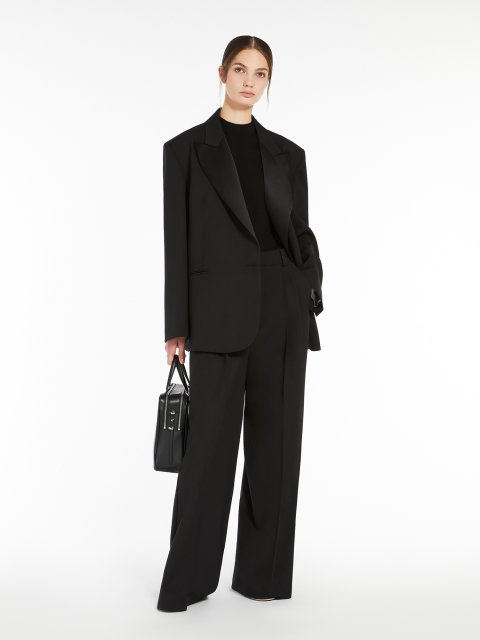 Черные брюки Weekend Max Mara из смеси шерсти: фото 1 - Invogue