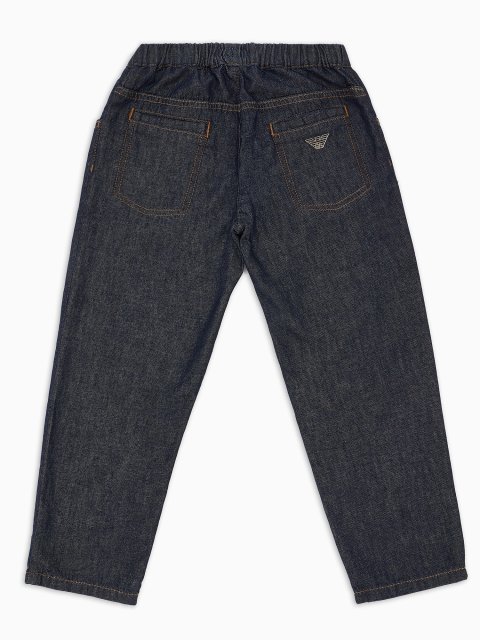 Темно-синие джинсы Emporio Armani хлопчатобумажные: фото 2 - Invogue