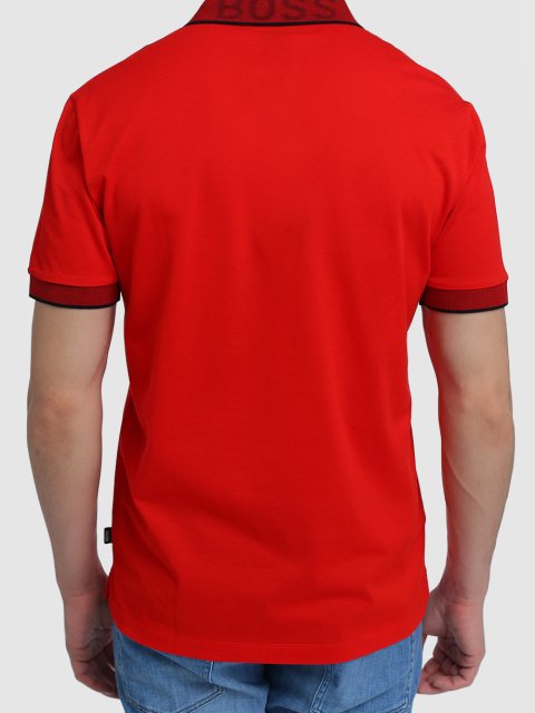 Красное поло BOSS: фото 4 - Invogue