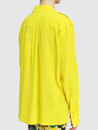 Жёлтая рубашка Sportmax: фото 4 - Invogue