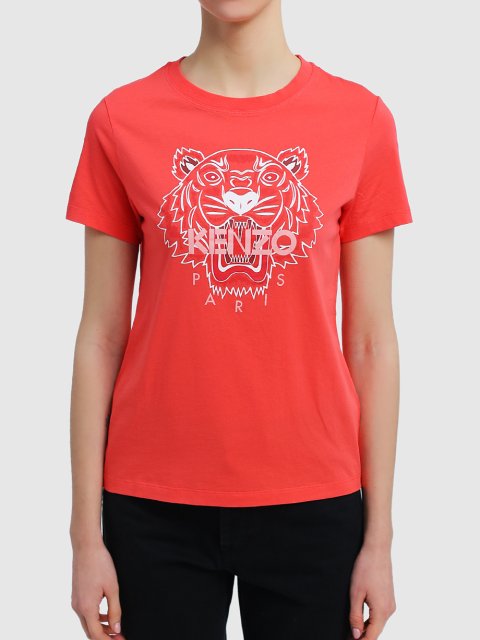 Оранжевая футболка KENZO: фото 3 - Invogue