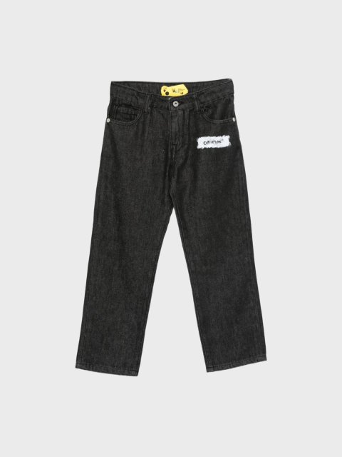 Чорні джинси OFF-WHITE KIDS з бавовни: фото - Invogue