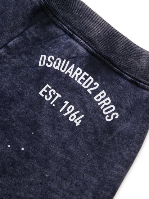 Сині футболка та шорти Dsquared з бавовни: фото 4 - Invogue