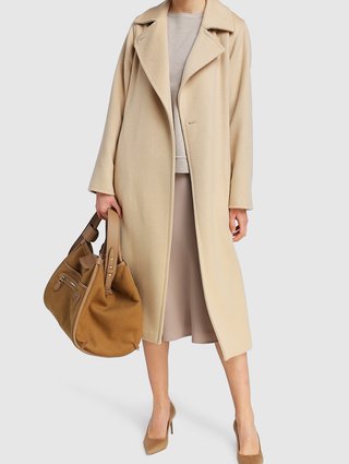 Кремовое пальто MAX MARA: фото 1 - Invogue