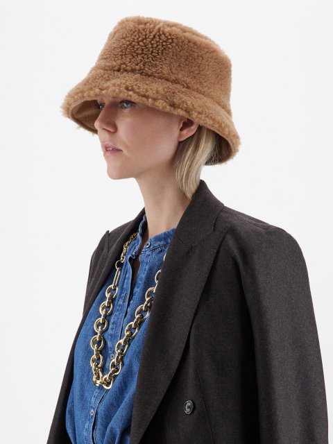 Темно-бежевий капелюх MAX MARA двосторонній: фото 1 - Invogue