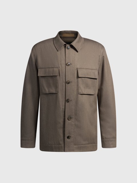 Зеленая куртка BOSS из натуральной шерсти: фото - Invogue