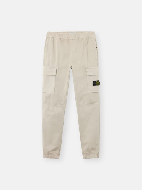 Сірі штани Stone Island з бавовни з додаванням еластану: фото - Invogue