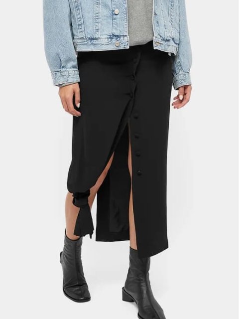 Черная юбка Acne Studios из шелка: фото 1 - Invogue