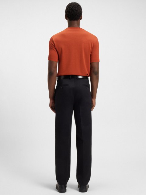 Оранжевая футболка BOSS из хлопка: фото 3 - Invogue