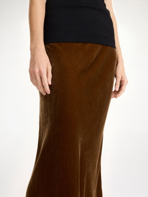 Коричнева спідниця Malene Birger максі: фото 3 - Invogue