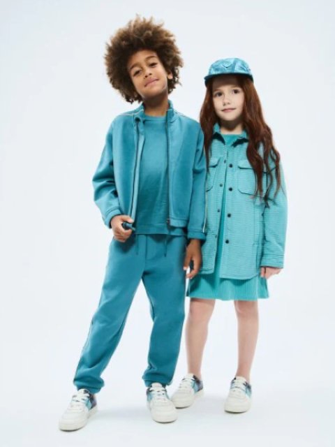 Блакитні штани EMPORIO ARMANI KIDS : фото 3 - Invogue