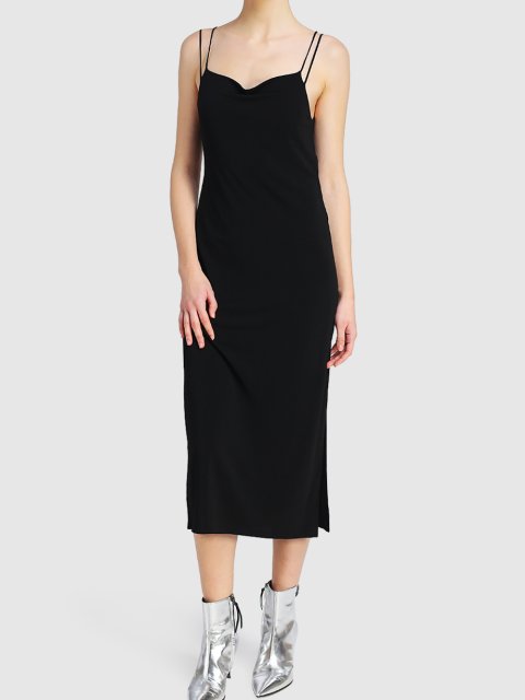 Чёрное платье HELMUT LANG: фото 1 - Invogue