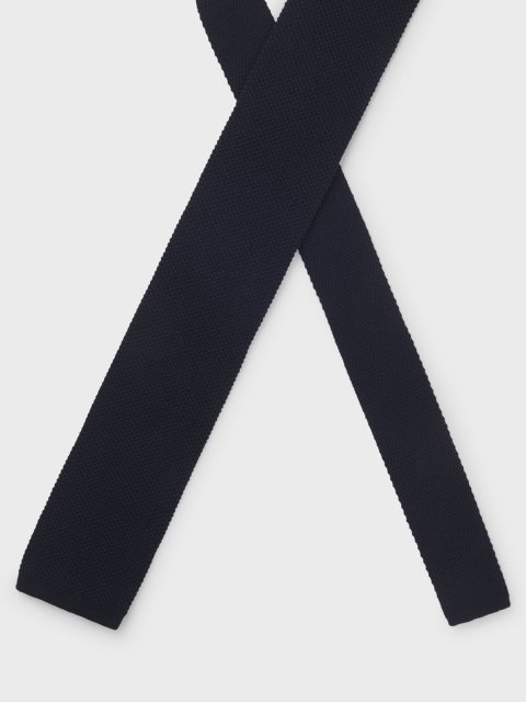 Темно-синий галстук BOSS из шерсти: фото 4 - Invogue